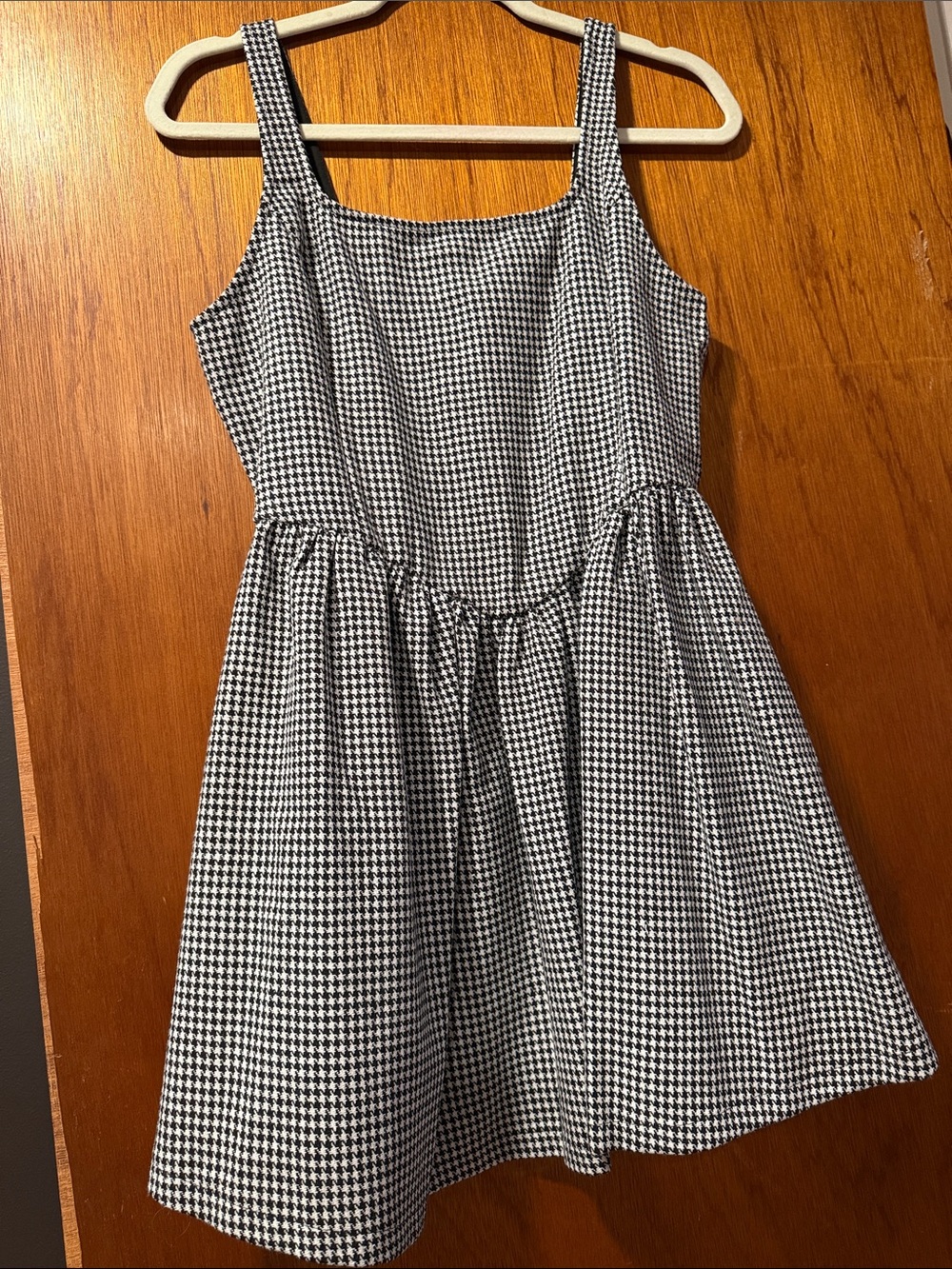 Cider Black and White Houndstooth Sundress